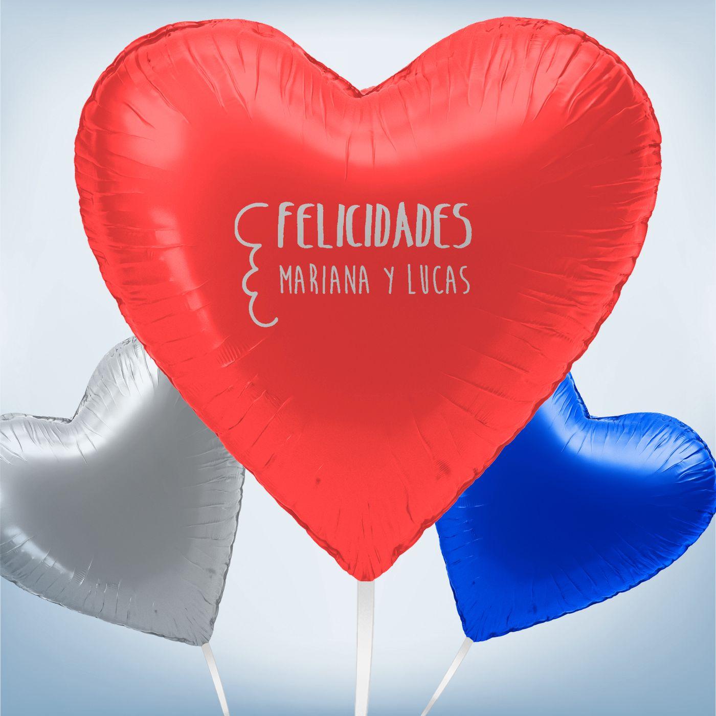 Globos corazón color rojo metalizado -LOVERSpack