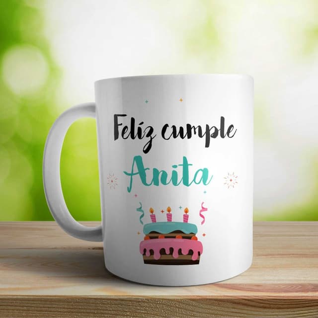 Taza cerámica personalizada Cumple torta
