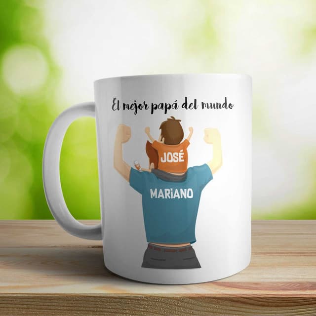 Taza cerámica personalizada El mejor papá con nene