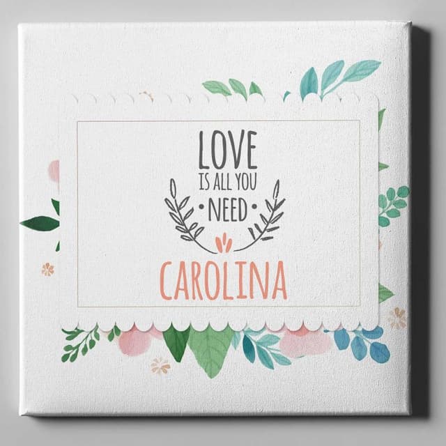 Lienzo personalizado 50x50 Love is all you need