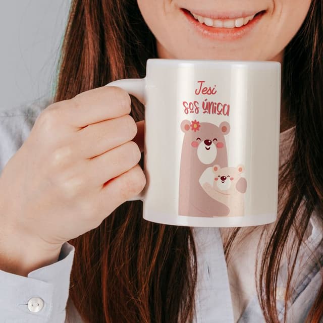 Taza cerámica personalizada Ositos sos única