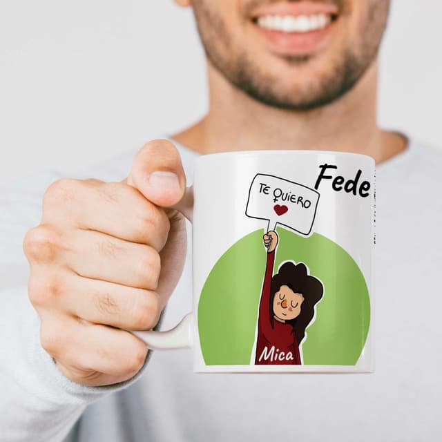 Taza cerámica personalizada Chica Te Quiero