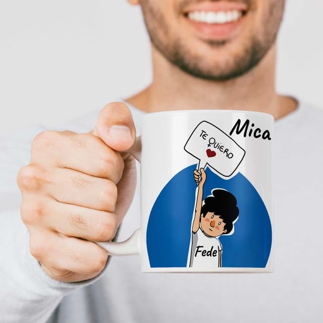 Taza cerámica personalizada Chico Te Quiero