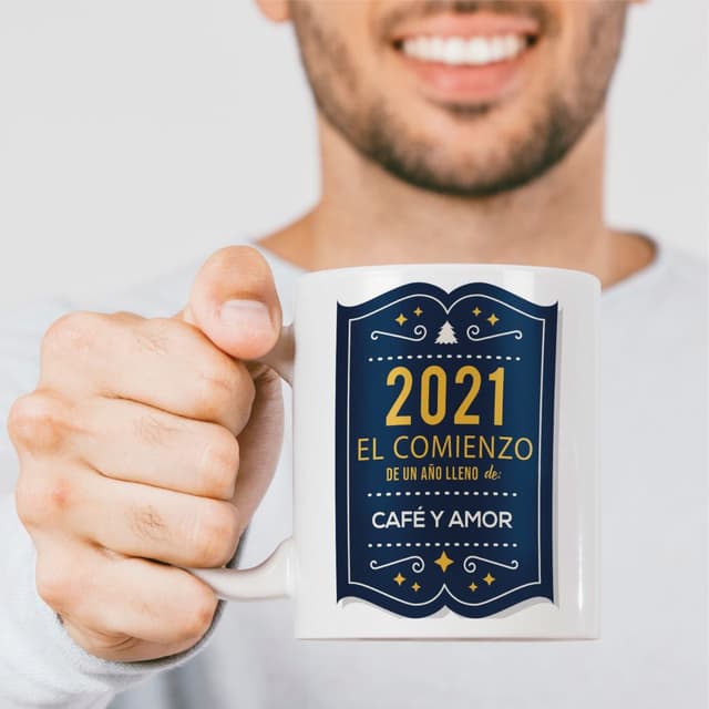 Taza cerámica personalizada Año lleno de...