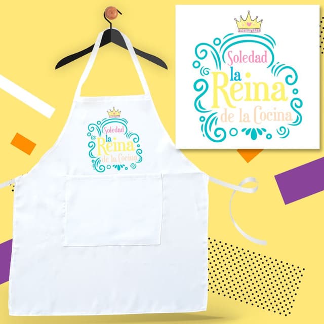 Delantal de cocina Rey/Reina de la cocina