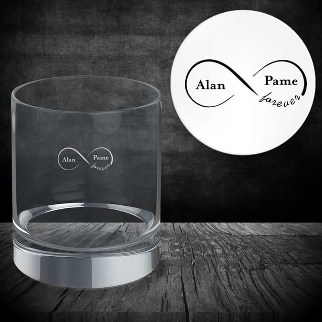 Vaso whisky grabado Forever