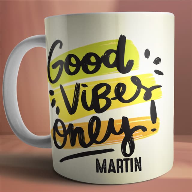 Tazas buenas vibras