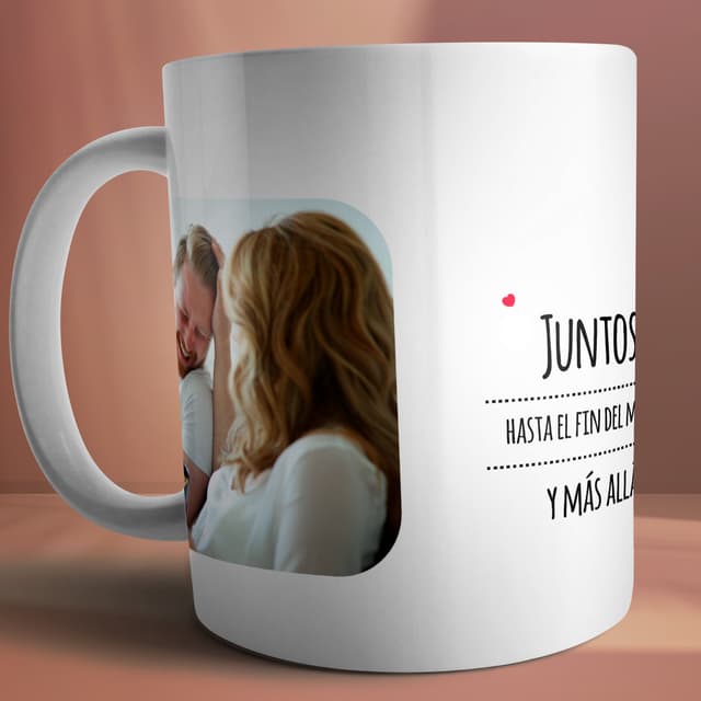 Taza con 2 fotos para parejas o amistad