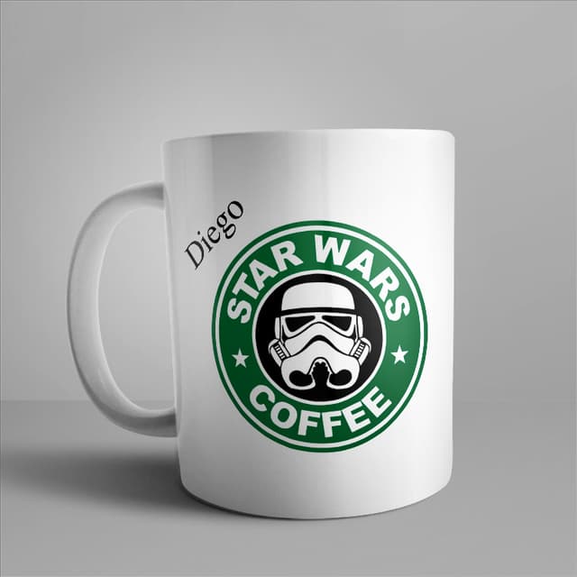 Taza Stars wars con café