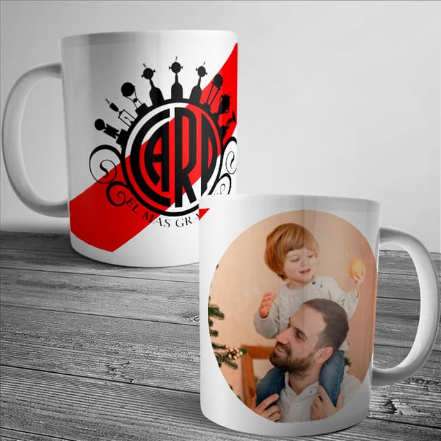 Taza de river con escudo y foto