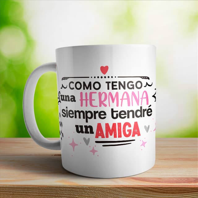 Taza hermana como amiga