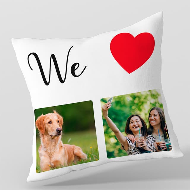 Almohadón con 2 fotos personalizadas