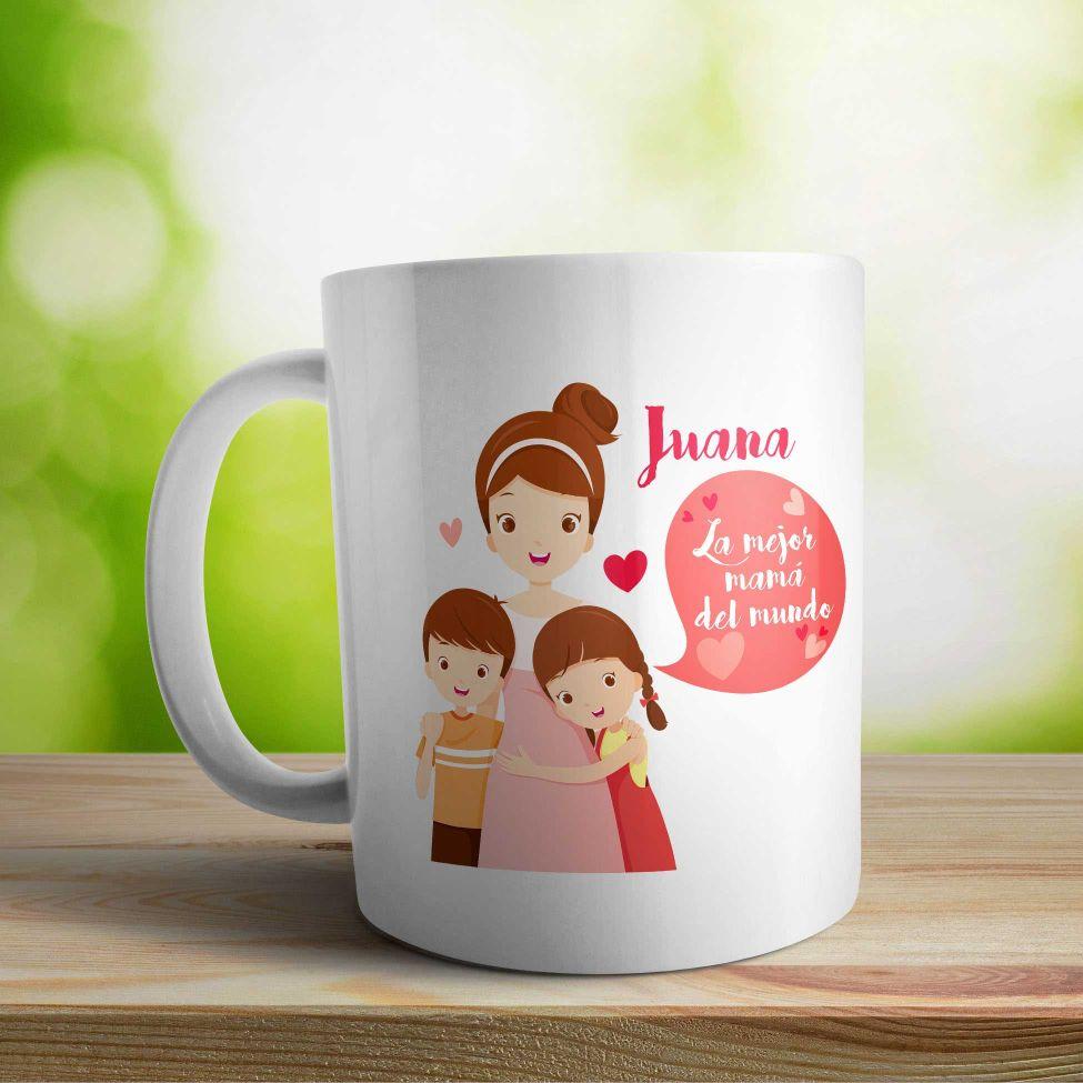 Taza cerámica personalizada La mejor mamá del mundo