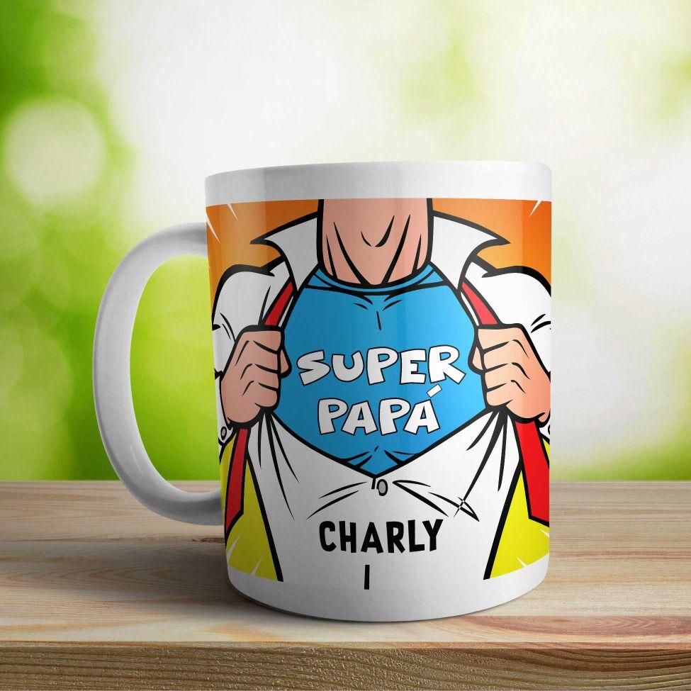 Taza cerámica personalizada Super papá