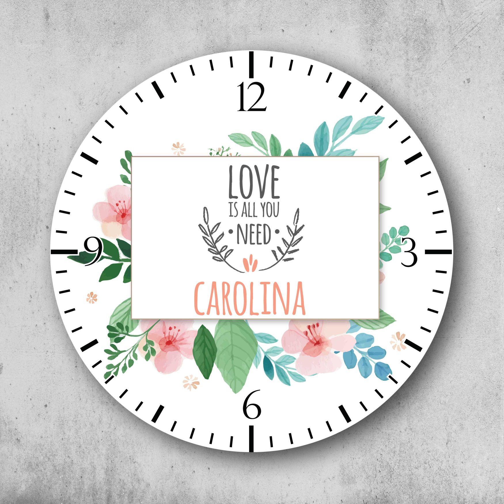 Reloj circular personalizado Love is all you need - 0
